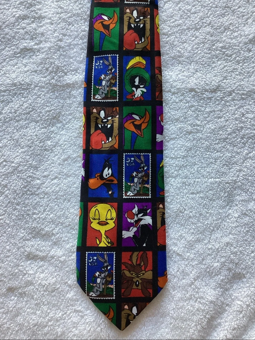 Looney Tunes Stamp Collection Character Tie - Multicolor